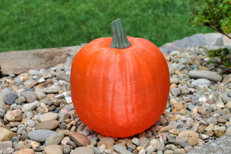 Lighted Pumpkin in the fall