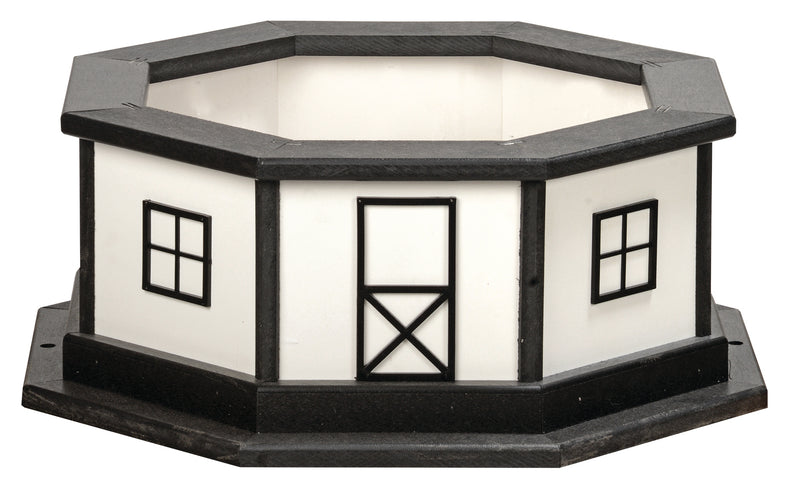 Close up of Black and White Base for Poly Lighthouse- 3 Feet 
