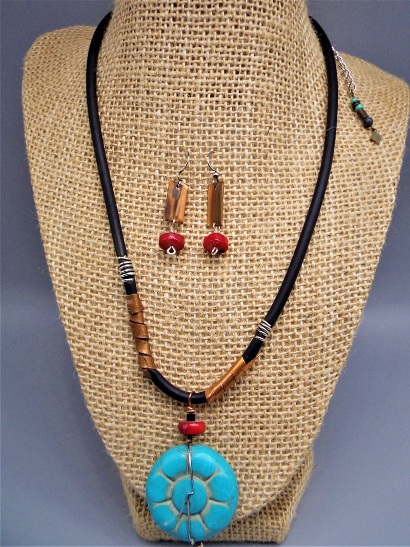 Mixed Media Jewelry Set ~ Necklace/Earrings