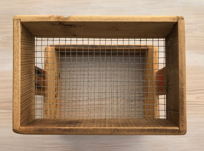Top view of the Wooden Two-Tier Storage Basket from Reclaimed Pallets