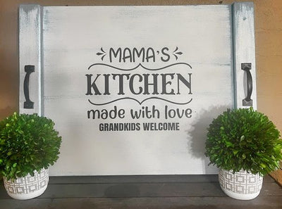 Mama's Kitchen made with love Grandkids Welcome Flat Stove Top Cover