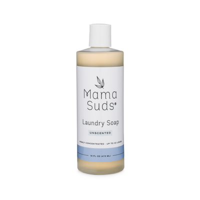 Gentle, yet effective, laundry detergent for sensitive skin. Clean tough stains without irritation. All natural, unscented & safe for septic systems.