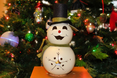 Miniature Snowman Gourd