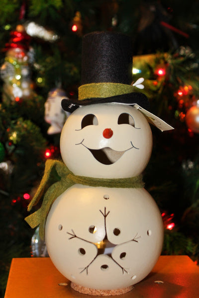 Miniature Snowman Gourd from Meadowbrooke Gourds