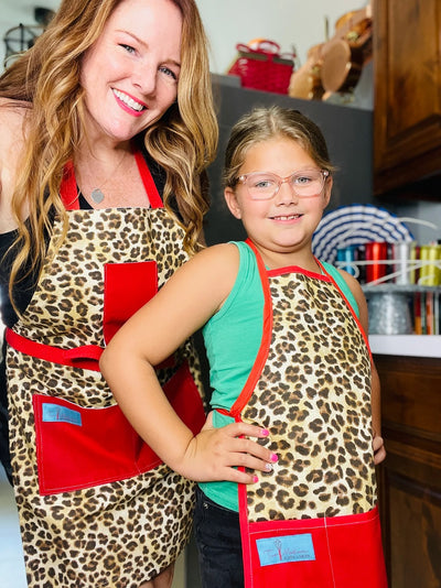 Mommy & Me Apron Set - Leopard Print