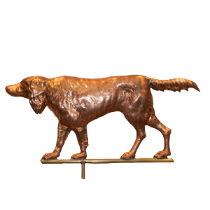 Dog Copper Weathervane without directional indicators.  From Harvest Array 