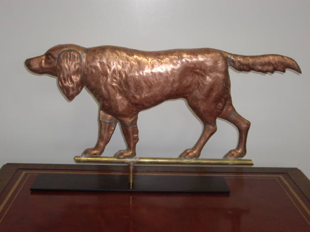 Dog Copper Weathervane looks great sitting on your desk.