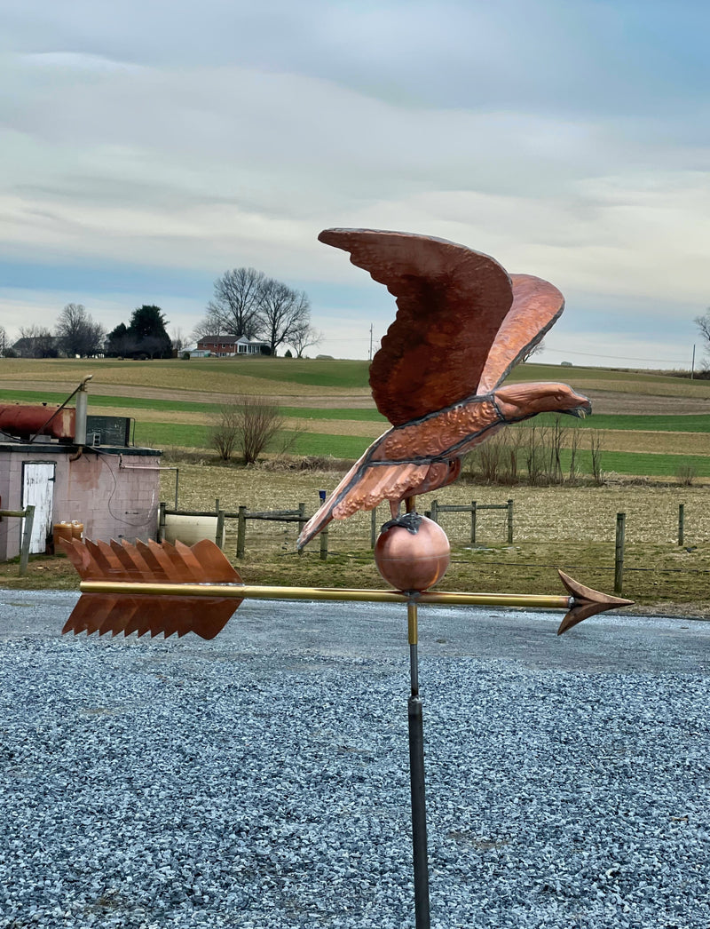 Side view of the American Eagle Weathervane from Harvest Array