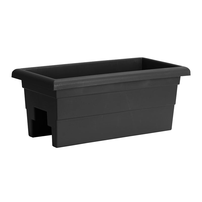 American made Black 24 Inch Over the Rail Planters From Harvest Array
