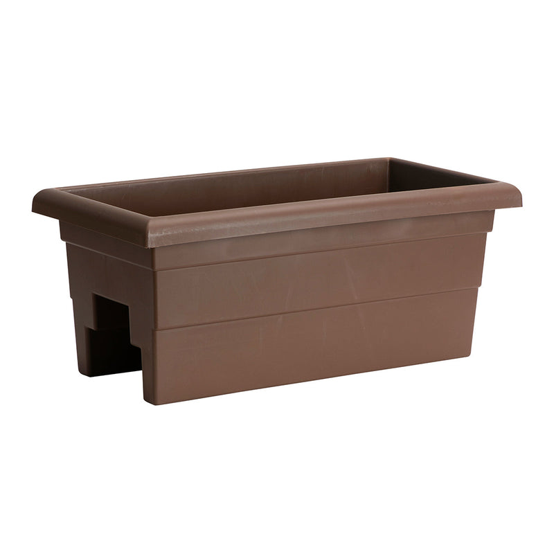 American made Chocolate 24 Inch Over the Rail Planters From Harvest Array