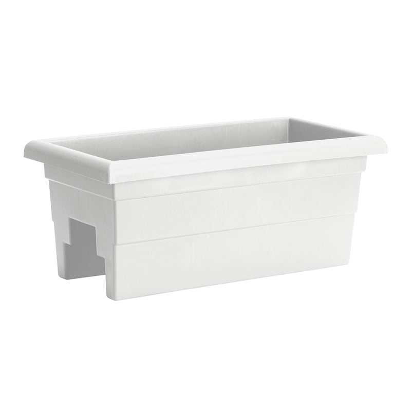 American made White 24 Inch Over the Rail Planters From Harvest Array