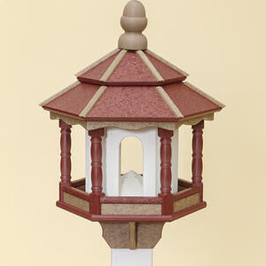 Discover our small bird feeder, perfect for outdoor use. Crafted with care by Amish Craftsmen, this feeder is built to last.