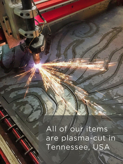 Metal Statues are created by using a plasma cutter