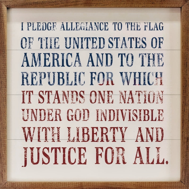 Small Pledge of Allegiance - Red, White, and Blue