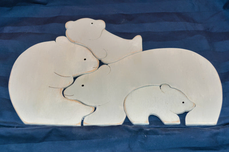 Polar Bear Wooden Animal Puzzles