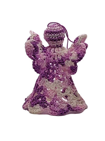 Purple and white Handmade Crocheted Angels