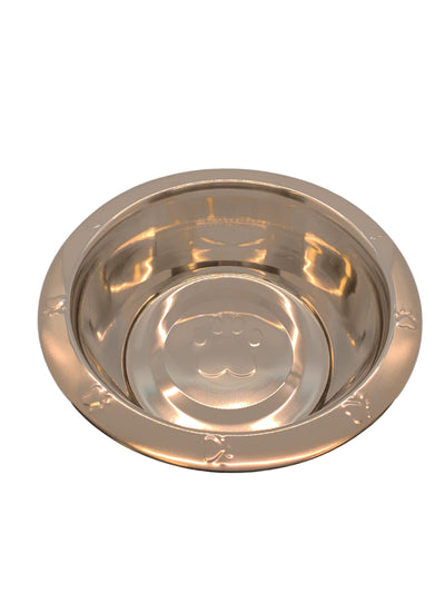 Stainless Bowl with Paw Print designs. (Made in India)