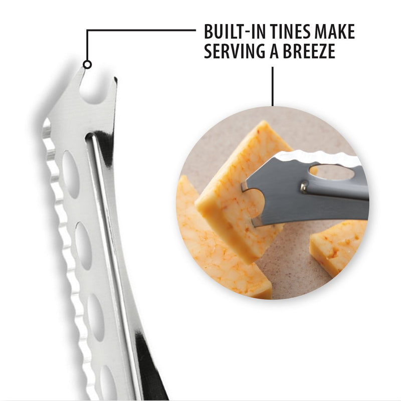 Rada Cheese Knife has built in tines for easy serving.