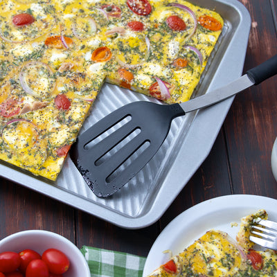 Serve your next pizza with the Rada Non-Scratch Slotted Turner.  From Harvest Array.