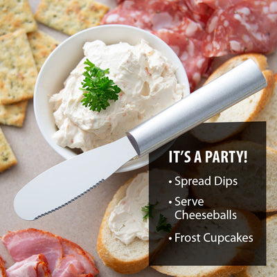 Rada Party Spreader for spreading dips, serving cheeseballs or frosting cupcakes.  Harvest Array.