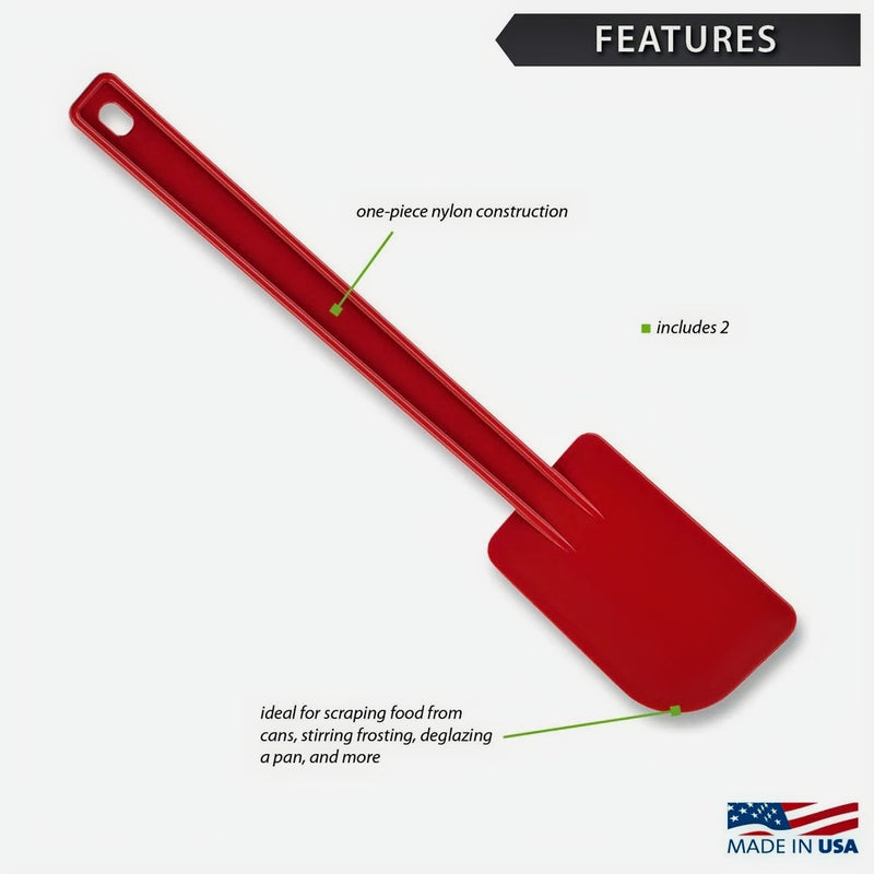 Rada Scraping and Mixing Spatulas are ideal for scraping food from cans, stirring frosting, and deglazing a pan