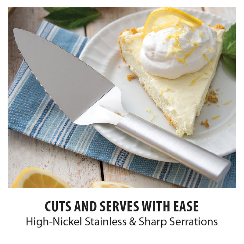 Rada Serrated Pie Server cuts and serves with Ease.  Harvest Array.