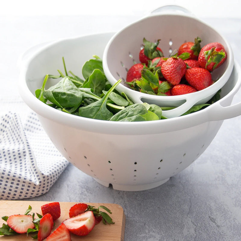 Rada Large 5 Qt. Colander can be used with our smaller sizes