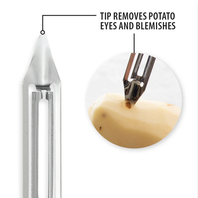 Rada Vegetable Peeler Tip removes Blemishes from Harvest Array