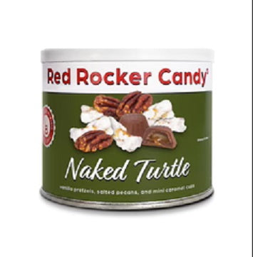 Naked Turtle Pretzel Mix in an 8oz. can. Only available during the Christmas holiday season at harvestarray.com