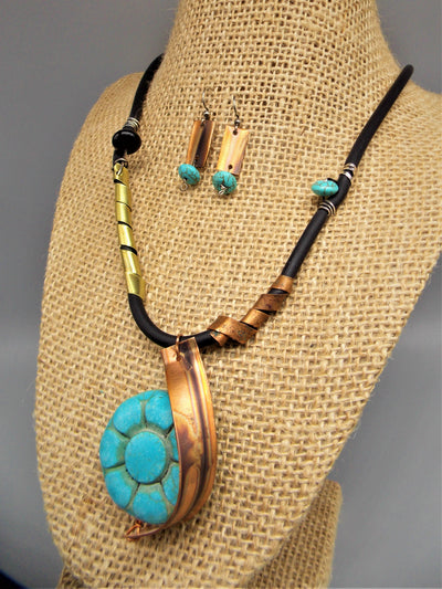Solar Flare Necklace and Earrings Jewelry Set