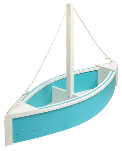 Aruba Blue and White Poly Boat Planters