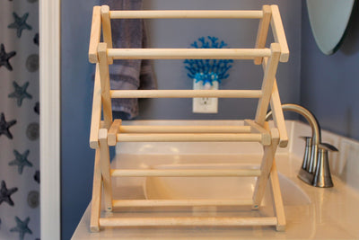 Small wooden 12 inch drying rack