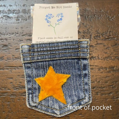 Friendship Pocket Star Design with Forget-Me-Not Seeds