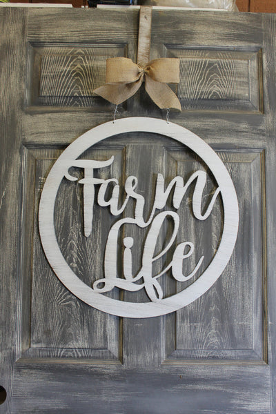 If you are living and loving life on the farm, this Farm Life Door Hanger is for you.. From Harvest Array.