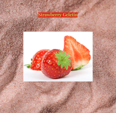 Strawberry Gelatin sold in Bulk in a 3 oz. Container
