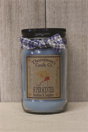 Sunshine and Laughter Mason Jar Super Scented Candles 12oz.