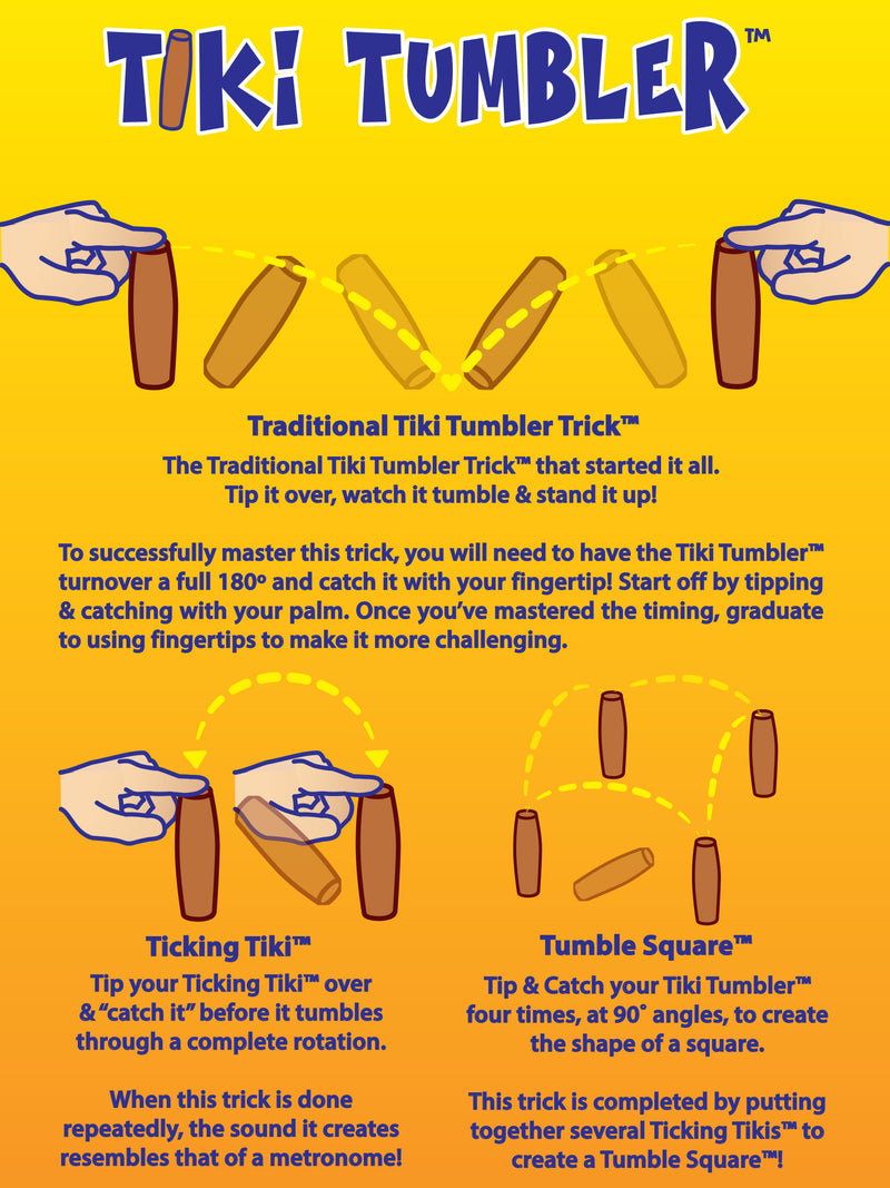 Instructions on how to enjoy Timber and Tiki Tumblers 