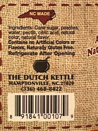 Peach jam label