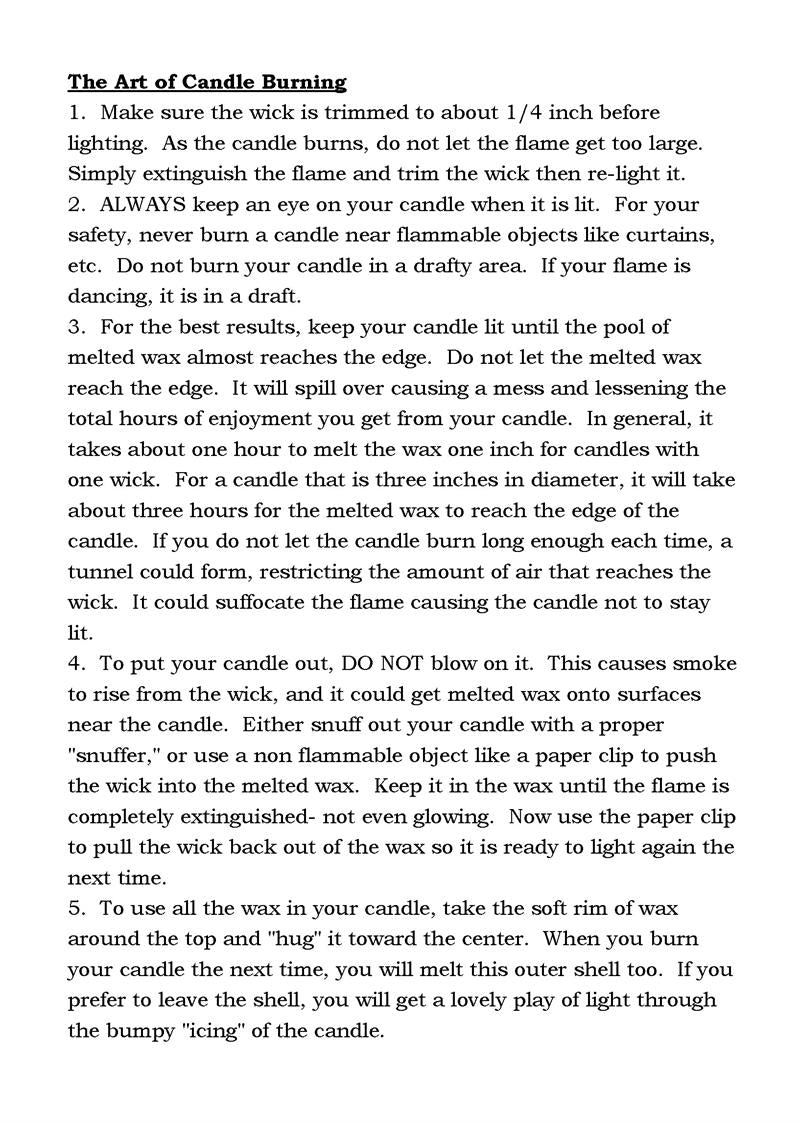 The art of burning