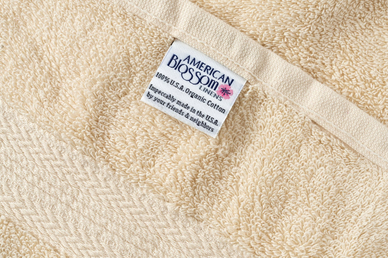 You can see the large loops in this close-up view of this plush towel.