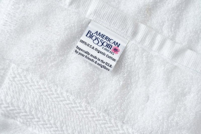 Bathroom Hand Towels Made of Luxury Cotton are made in the USA by American Blossom Linens.