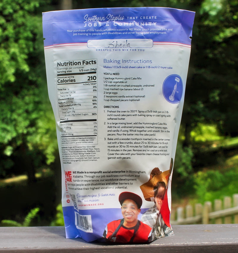 Hummingbird Cake Mix bag