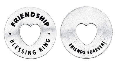 Friendship Pewter Blessing Ring Charm