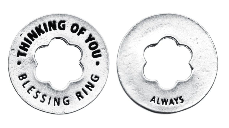 Always Thinking of You Pewter Blessing Ring Charm