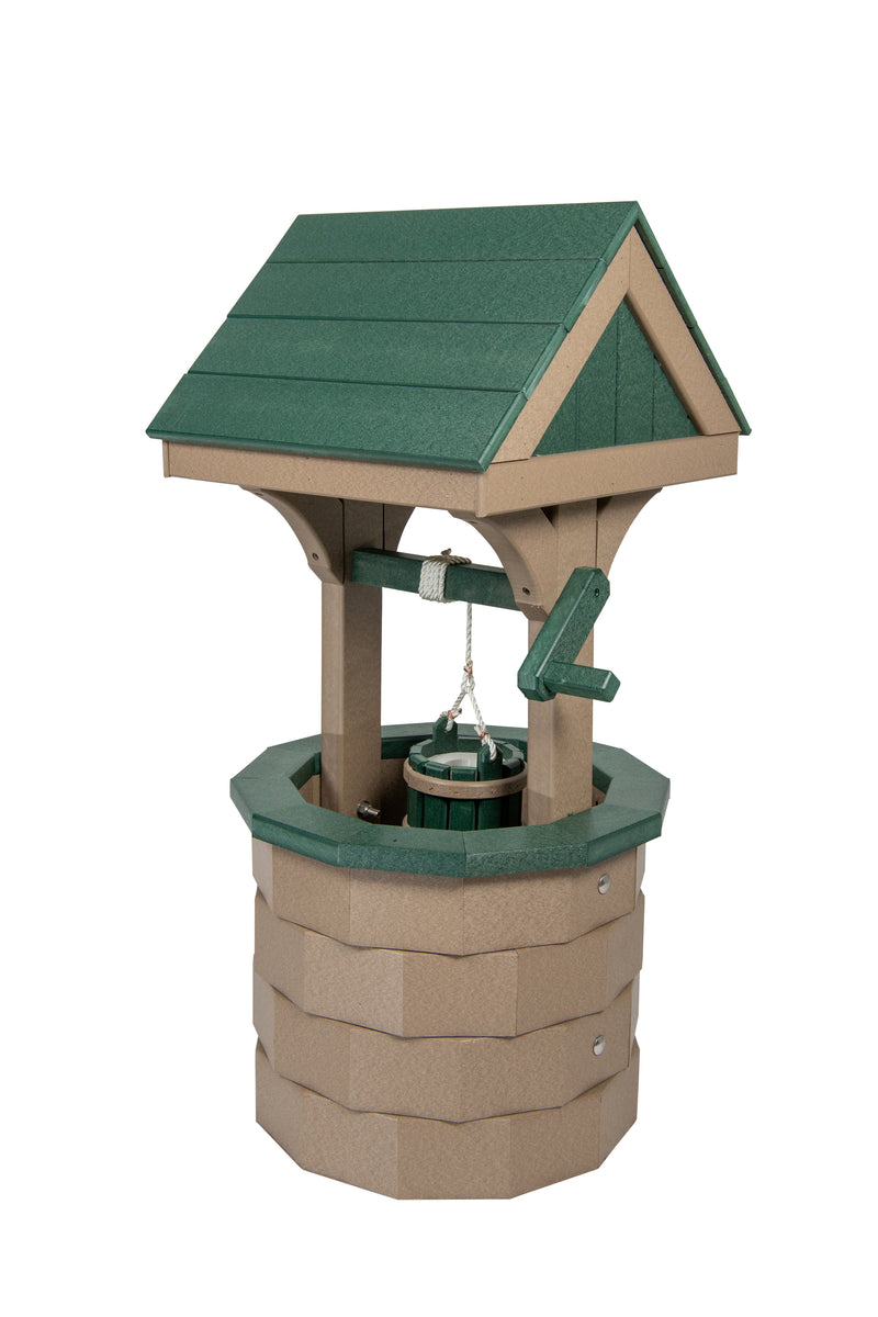Weatherwood and turf green Medium Wishing Well