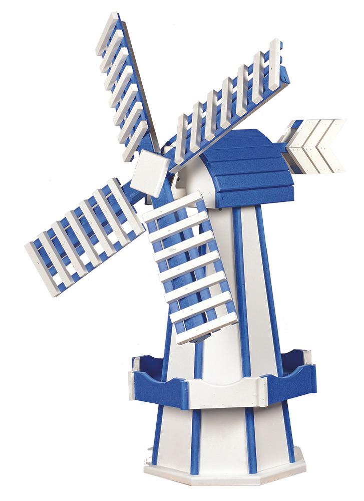 White and Bright Blue Jumbo Size Poly Windmill 