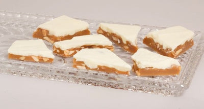 White Chocolate Toffee on a tray