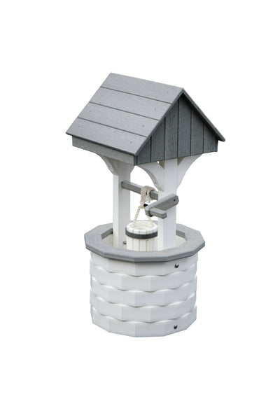 White and driftwood Medium Wishing Well