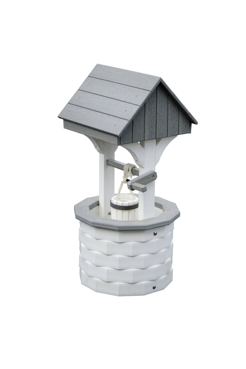 White and driftwood Medium Wishing Well