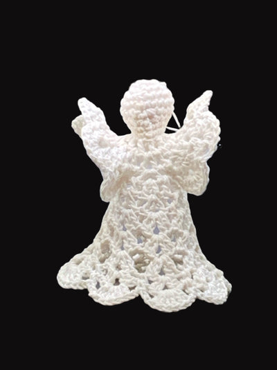 White Handmade Crocheted Angels